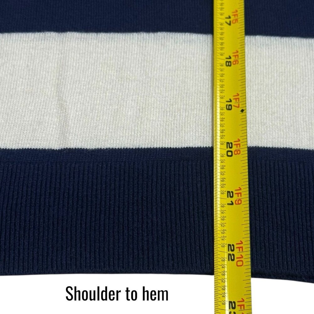 Ralph Lauren Ivory Blue Stripe‎ Short Sleeve Capsule Academia Preppy Soft M - Picture 10 of 10